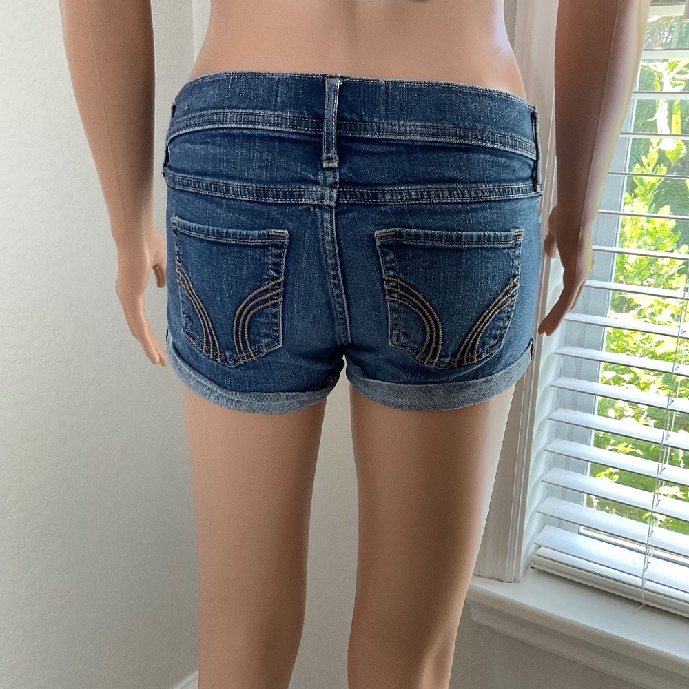 HOLLISTER short shorts Sz 1 blue - Picture 5 of 8